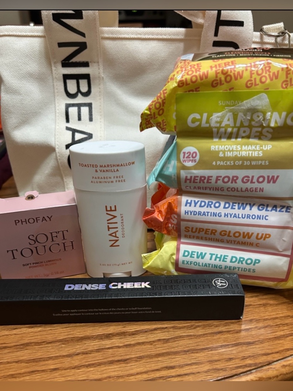 Innbeauty Canvas Tote Filled with Cosmetics NWOT